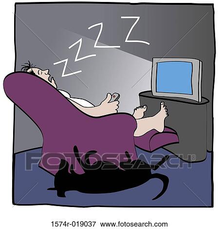 Stock Illustration - Television Junkie 2 Linda Braucht (20th C. American) Computer Graphics. Fotosearch