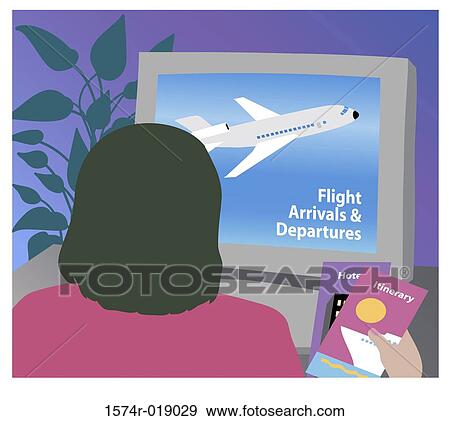 Stock Illustration - Travel Linda Braucht (20th C. American) Computer Graphics. Fotosearch