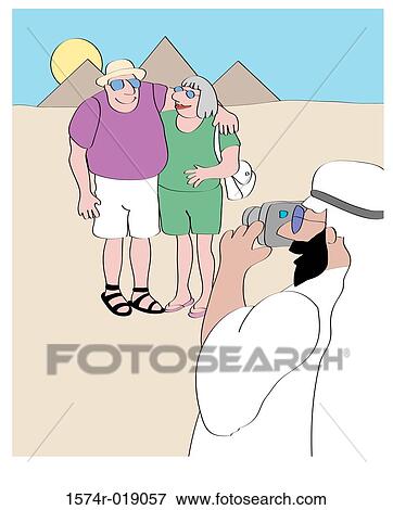 Stock Illustration - Typical Tourist 6 Linda Braucht (20th C. American) Computer Graphics. Fotosearch