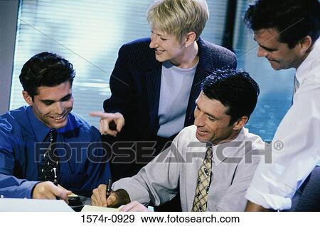Business executives in a meeting View Large Photo Image Stock Photo - Business executives in a meeting. Fotosearch