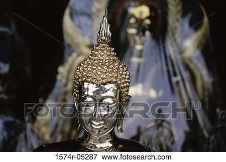 Close-up of a Buddha statue, Thailand View Large Photo Image Stock Photo - Close-up of a Buddha statue, Thailand. Fotosearch