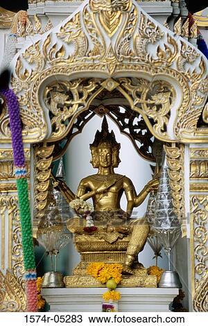 Stock Image - Close-up of a Hindu statue. Fotosearch