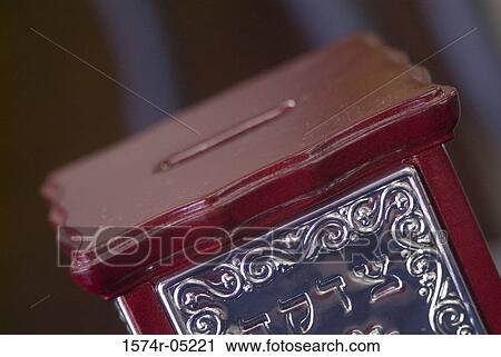Close-up of a Jewish donation box View Large Photo Image Stock Image - Close-up of a Jewish donation box. Fotosearch