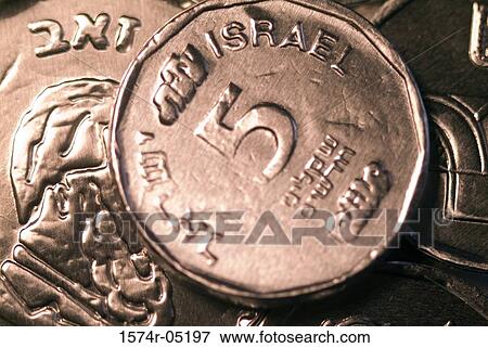 Stock Photo - Close-up of Hanukkah gelt. Fotosearch