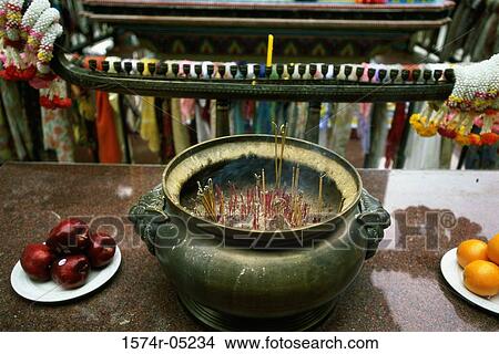Close-up of incense sticks burning in an urn, Wong Tai Sin Temple, Kowloon, Hong Kong, China View Large Photo Image Picture - Close-up of incense sticks burning in an urn, Wong Tai Sin Temple, Kowloon, Hong Kong, China. Fotosearch