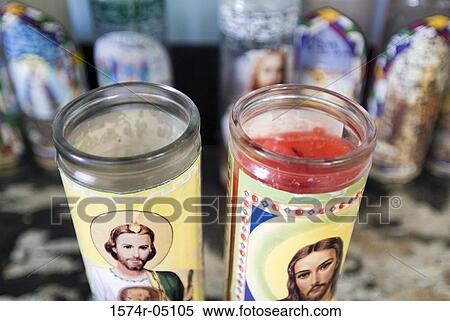 Close-up of religious candles View Large Photo Image Stock Photography - Close-up of religious candles. Fotosearch