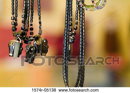 Close-up of Voodoo necklaces View Large Photo Image Stock Photo - Close-up of Voodoo necklaces. Fotosearch
