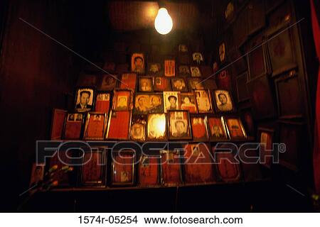 Interior of the Man Mo Temple, Hong Kong, China View Large Photo Image Picture - Interior of the Man Mo Temple, Hong Kong, China. Fotosearch