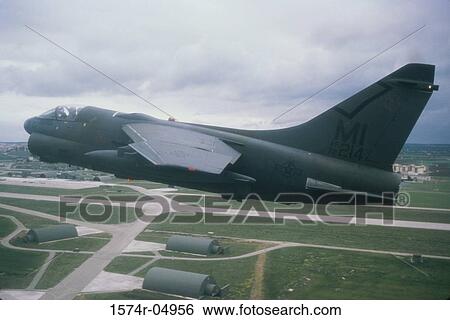 A-7 Corsair II in flight View Large Photo Image Stock Photograph - A-7 Corsair II in flight. Fotosearch