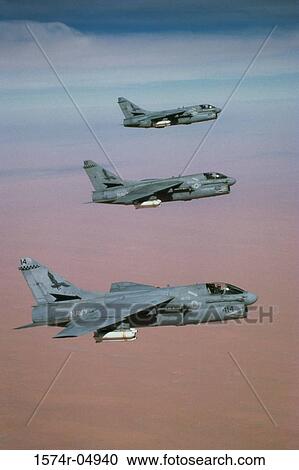 A-7E Corsairs flying in formation View Large Photo Image Stock Image - A-7E Corsairs flying in formation. Fotosearch
