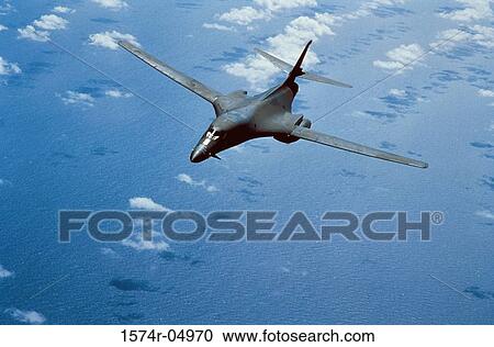 Aerial view of a B-1B Lancer in flight View Large Photo Image Stock Image - Aerial view of a B-1B Lancer in flight. Fotosearch