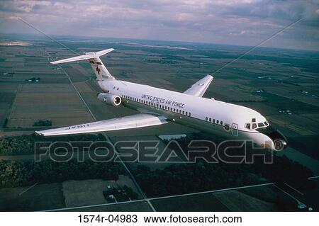 Stock Image - High angle view of a C-9A Nightingale airplane. Fotosearch