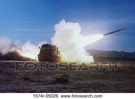 Missile fired from Multiple Launch Rocket System (MLRS), White Sands Missile Range, New Mexico, USA View Large Photo Image Stock Photograph - Missile fired from Multiple Launch Rocket System (MLRS), White Sands Missile Range, New Mexico, USA. Fotosearch