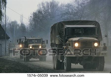 Vehicles in a U. S. military convoy View Large Photo Image Stock Photo - Vehicles in a U. S. military convoy. Fotosearch