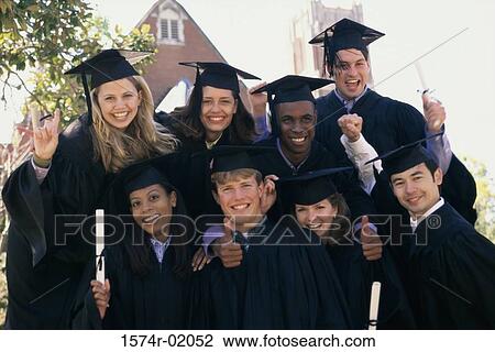Portrait of a group of graduating students View Large Photo Image Stock Image - Portrait of a group of graduating students. Fotosearch