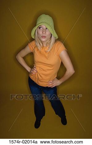 Stock Image - Teenage girl posing. Fotosearch
