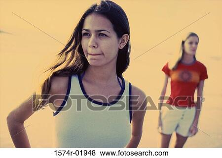 Stock Photo - Two teenage girls. Fotosearch