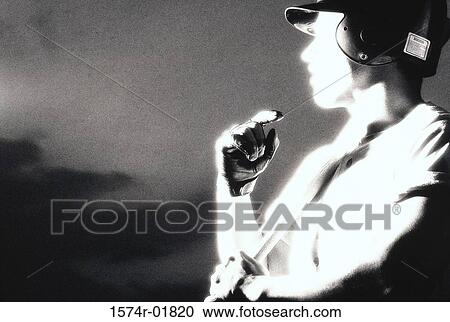 Side profile of a baseball player View Large Photo Image Stock Image - Side profile of a baseball player. Fotosearch