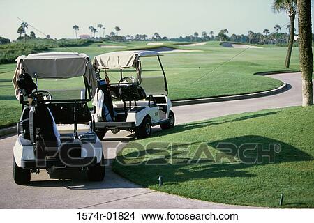 Two golf carts View Large Photo Image Picture - Two golf carts. Fotosearch