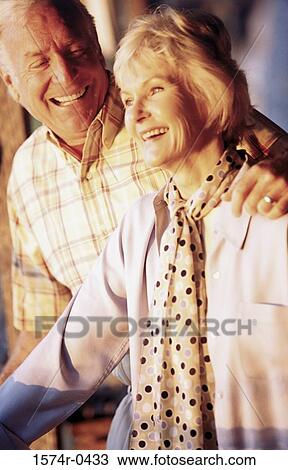 Stock Image - Senior couple smiling. Fotosearch