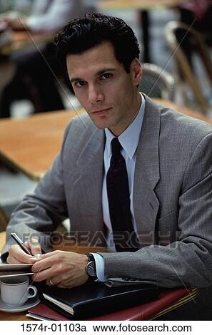 Stock Image - Portrait of a young businessman. Fotosearch