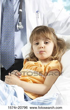 Portrait of a girl with a thermometer in her mouth View Large Photo Image Stock Photograph - Portrait of a girl with a thermometer in her mouth. Fotosearch