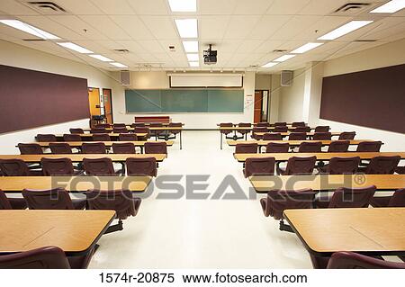 Empty tables and chairs in a lecture hall View Large Photo Image Stock Photography - Empty tables and chairs in a lecture hall. Fotosearch