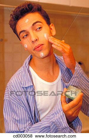 Stock Photo - activity, beauty, at-home, apply, action. Fotosearch