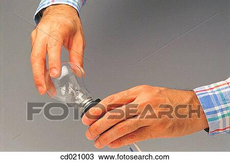 Stock Image - activity, electrician, Electric power, action. Fotosearch