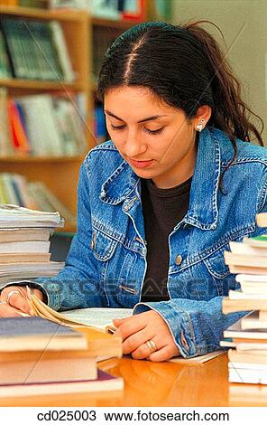 adolescence, College student, brunette, book, activity View Large Photo Image Stock Image - adolescence, College student, brunette, book, activity. Fotosearch