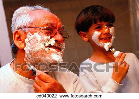 Stock Image - aged, bathroom, at-home, amusement, activity. Fotosearch