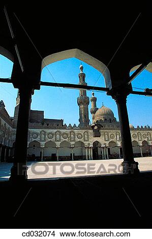 Al-Azhar Mosque, the oldest University in the world (972 AD). Cairo View Large Photo Image Picture - Al-Azhar Mosque, the oldest University in the world (972 AD). Cairo. Fotosearch