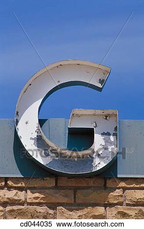 Stock Photography - alphabet, Close-up, character, broken, aged. Fotosearch