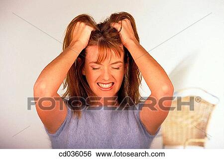 angry, brunette, anxious, anxiety, anger View Large Photo Image Stock Photograph - angry, brunette, anxious, anxiety, anger. Fotosearch