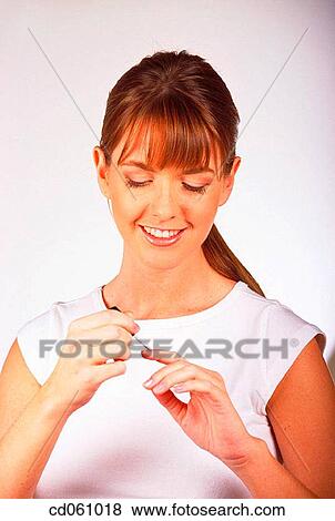 apply, brunette, Beauty Care, beauty, activity View Large Photo Image Stock Photo - apply, brunette, Beauty Care, beauty, activity. Fotosearch