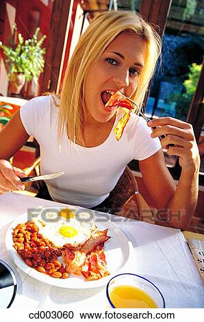 at-home, breakfast, blond, bacon, activity View Large Photo Image Stock Image - at-home, breakfast, blond, bacon, activity. Fotosearch