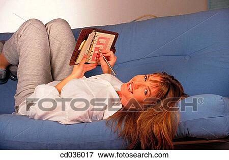 at-home, brunette, agenda View Large Photo Image Stock Photo - at-home, brunette, agenda. Fotosearch