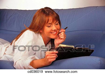 at-home, brunette, agenda View Large Photo Image Stock Photo - at-home, brunette, agenda. Fotosearch
