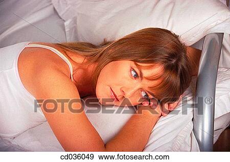 at-home, brunette, bed, absorbed View Large Photo Image Stock Photo - at-home, brunette, bed, absorbed. Fotosearch
