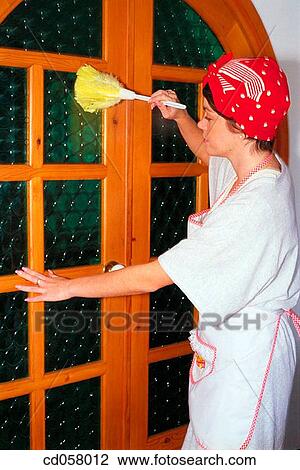 Stock Image - at-home, cleaning, clean, activity. Fotosearch