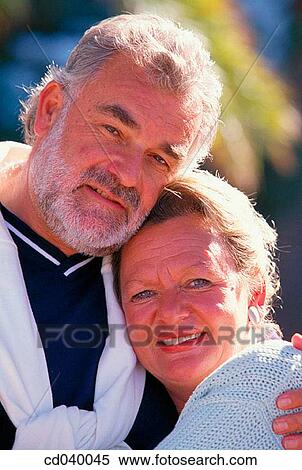 Stock Photography - baby boomer, Close-up, beard, affection. Fotosearch