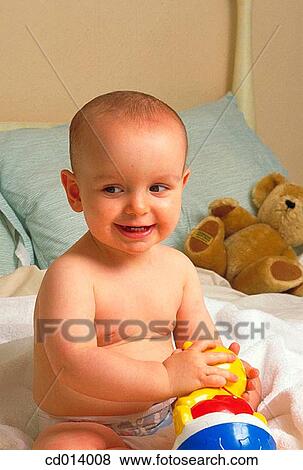Stock Photo - baby, contemporary, child, at-home. Fotosearch