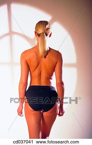 Stock Image - back, back view, beauty, Beauty Care, blond. Fotosearch