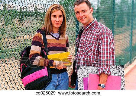 Stock Photo - backpack, College student, boy, adolescence. Fotosearch
