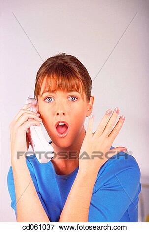 Stock Photo - Bad new, bad-news, brunette. Fotosearch