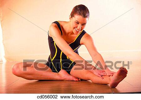 barefoot, calisthenics, brunette, activity View Large Photo Image Stock Image - barefoot, calisthenics, brunette, activity. Fotosearch