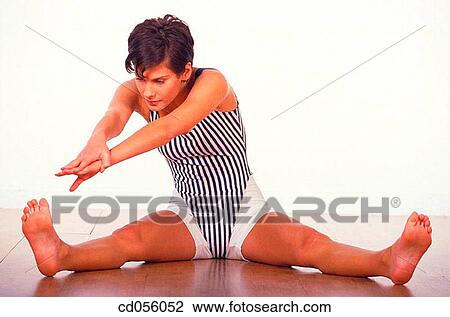 barefoot, calisthenics, brunette, activity View Large Photo Image Stock Image - barefoot, calisthenics, brunette, activity. Fotosearch