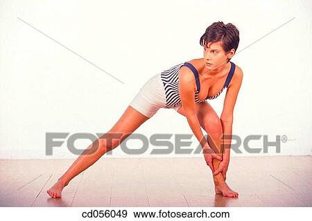 barefoot, calisthenics, brunette, activity View Large Photo Image Stock Photo - barefoot, calisthenics, brunette, activity. Fotosearch
