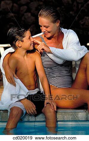 bathing-suit, child, boy, affection View Large Photo Image Stock Photo - bathing-suit, child, boy, affection. Fotosearch