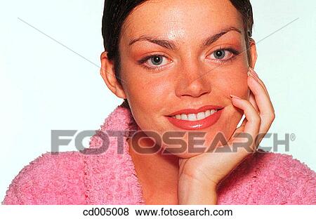 bathrobe, beauty, Beauty Care, brunette View Large Photo Image Stock Photo - bathrobe, beauty, Beauty Care, brunette. Fotosearch